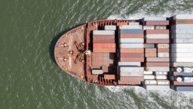 A Maersk container ship near Gavelston, Texas